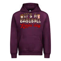 Mauve Wine it s a baseball kinda day Urban Hoodie - Zillion Design Studio