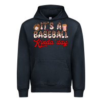 Navy it s a baseball kinda day Urban Hoodie - Zillion Design Studio