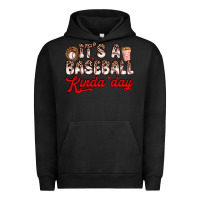 Pigment Black it s a baseball kinda day Urban Hoodie - Zillion Design Studio