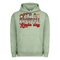 Pigment Oil Green it s a baseball kinda day Urban Hoodie - Zillion Design Studio