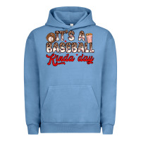 Pigment Pebble Blue it s a baseball kinda day Urban Hoodie - Zillion Design Studio