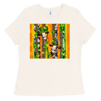 Bone st patricks cow and shamrock with cowhide Ladies Tee - Artiststas