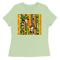 Matcha st patricks cow and shamrock with cowhide Ladies Tee - Artiststas