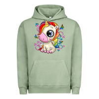 Pigment Oil Green unicorn Urban Hoodie - Zillion Design Studio