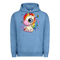 Pigment Pebble Blue unicorn Urban Hoodie - Zillion Design Studio