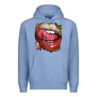Strawberry Lips With Leopard Premium Hoodie | Teevron
