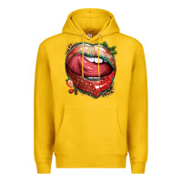 Lemon strawberry lips with leopard Premium Hoodie - texasbilliewilder