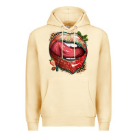 Pina Colada strawberry lips with leopard Premium Hoodie - texasbilliewilder