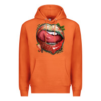 Carrot strawberry lips with leopard Premium Hoodie - texasbilliewilder