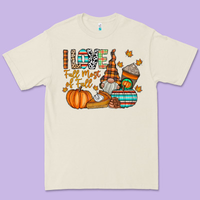 I Love Fall Most Of Fall Premium Tee Designed By Cowhidedigitalart