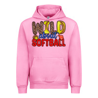Fuchsia Pink wild about softball Urban Hoodie - Zillion Design Studio