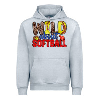 Heather Grey wild about softball Urban Hoodie - Zillion Design Studio