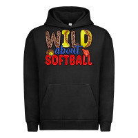 Pigment Black wild about softball Urban Hoodie - Zillion Design Studio