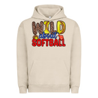Pigment French Oak wild about softball Urban Hoodie - Zillion Design Studio