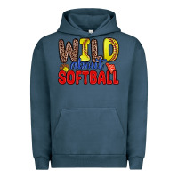 Pigment Midnight Navy wild about softball Urban Hoodie - Zillion Design Studio