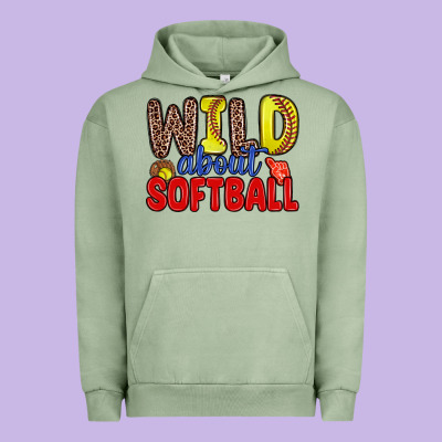 Wild About Softball Urban Hoodie Designed By Zillion Design Studio