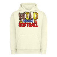 Pigment Pistachio wild about softball Urban Hoodie - Zillion Design Studio