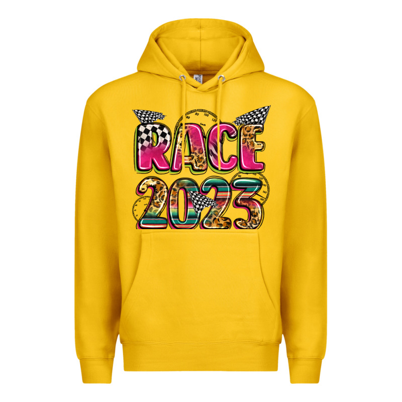 Race 2023 Premium Hoodie by Zillion Design Studio | Teevron