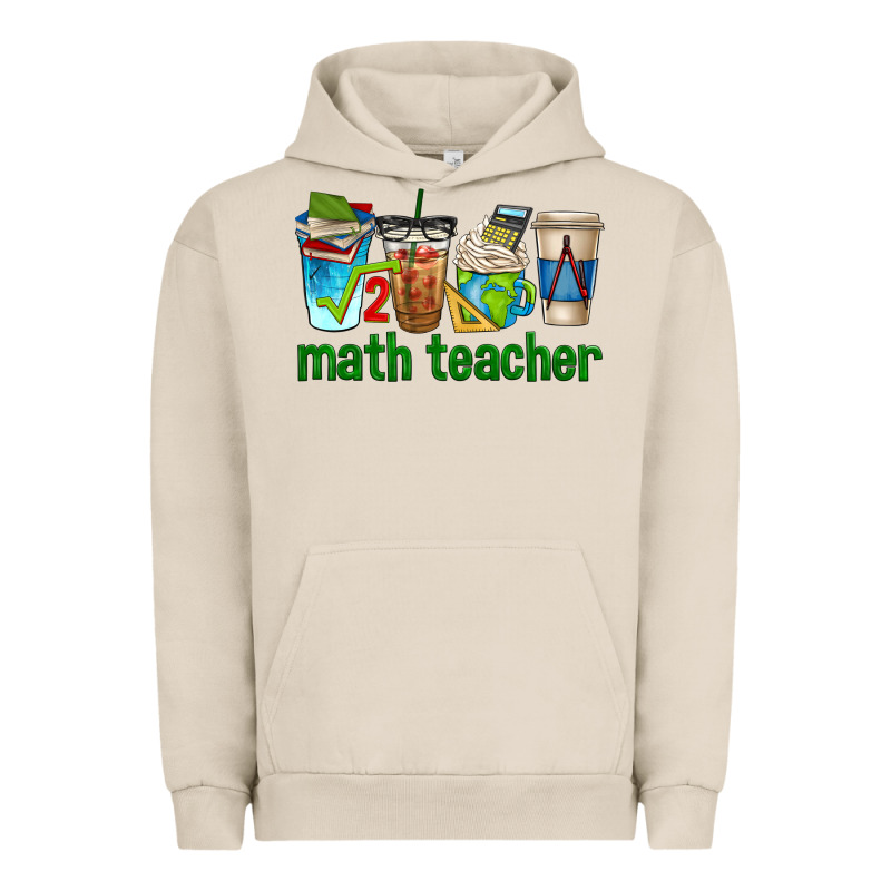 Math Teacher Coffee Cups Urban Hoodie by texasbilliewilder | Teevron