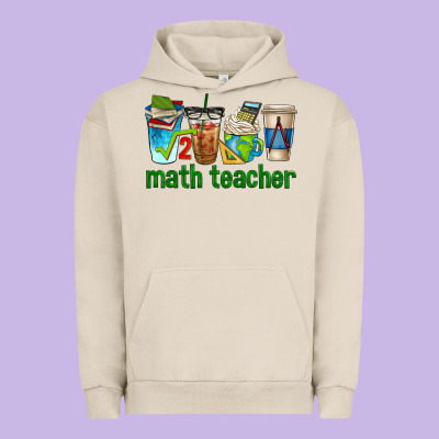Math Teacher Coffee Cups Urban Hoodie Designed By Texasbilliewilder