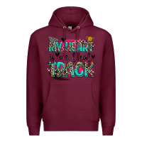 Burgundy my heart is on that track Premium Hoodie - Zillion Design Studio