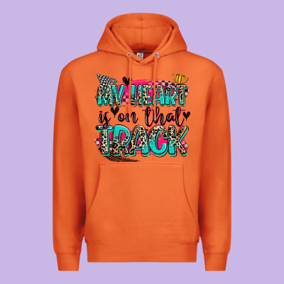 My Heart Is On That Track Premium Hoodie Designed By Zillion Design Studio