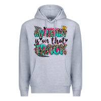Heather Grey my heart is on that track Premium Hoodie - Zillion Design Studio