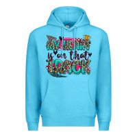Ocean Blue my heart is on that track Premium Hoodie - Zillion Design Studio