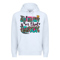 White my heart is on that track Premium Hoodie - Zillion Design Studio