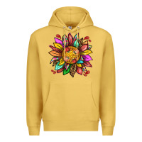 Antique Gold strawberry sunflower Premium Hoodie - texasbilliewilder