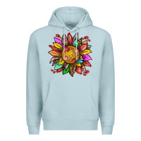 Blue Mist strawberry sunflower Premium Hoodie - texasbilliewilder