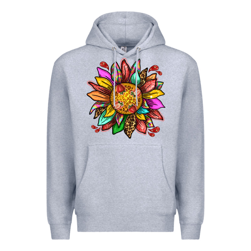 Strawberry Sunflower Premium Hoodie by texasbilliewilder | Teevron