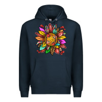 Navy strawberry sunflower Premium Hoodie - texasbilliewilder