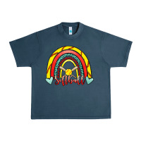 Midnight Navy Softball Rainbow Urban Heavy Tee - RanaPortraitStore