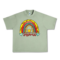 Oil Green Softball Rainbow Urban Heavy Tee - RanaPortraitStore