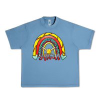 Pebble Blue Softball Rainbow Urban Heavy Tee - RanaPortraitStore