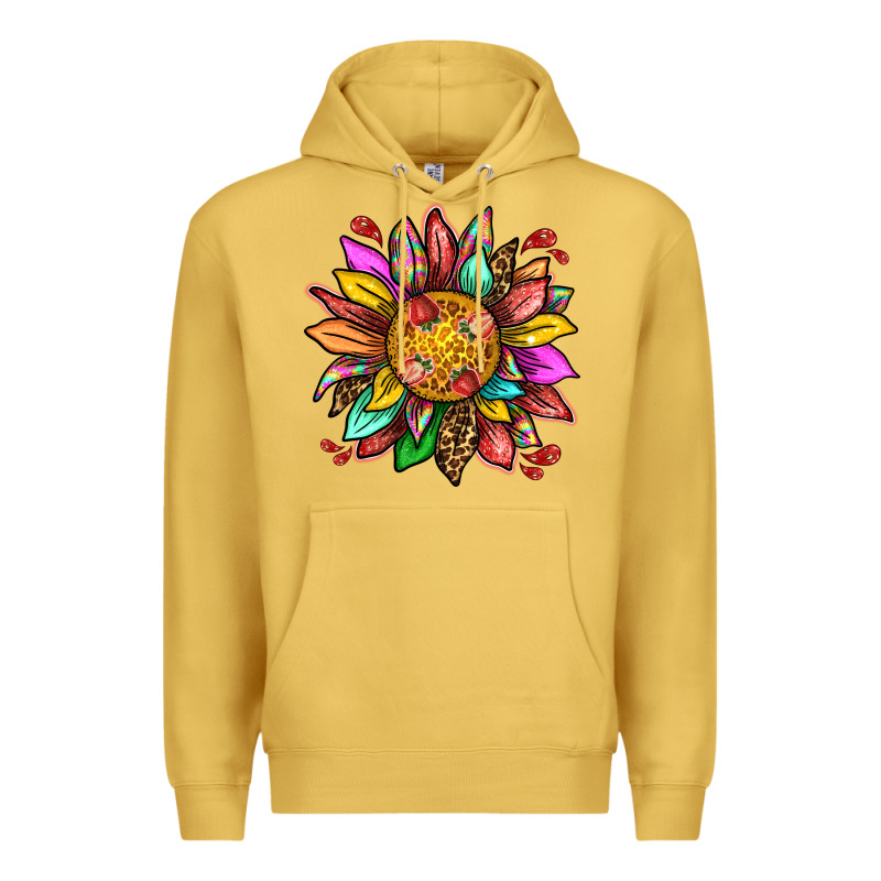 Strawberry Sunflower Premium Hoodie by texasbilliewilder | Teevron
