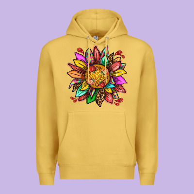 Strawberry Sunflower Premium Hoodie Designed By Texasbilliewilder
