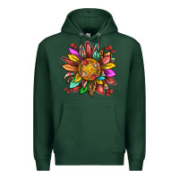 Sports Green strawberry sunflower Premium Hoodie - texasbilliewilder
