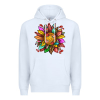 White strawberry sunflower Premium Hoodie - texasbilliewilder