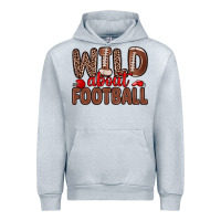 Heather Grey wild about football Urban Hoodie - Zillion Design Studio