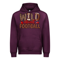 Mauve Wine wild about football Urban Hoodie - Zillion Design Studio