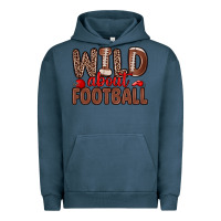 Pigment Midnight Navy wild about football Urban Hoodie - Zillion Design Studio