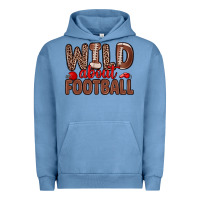 Pigment Pebble Blue wild about football Urban Hoodie - Zillion Design Studio