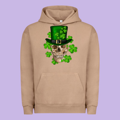 St. Patrick's Day Skull Urban Hoodie Designed By Ranaportraitstore