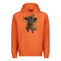 Highland Cow With Sunflower Premium Hoodie | Teevron