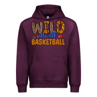 Mauve Wine wild about basketball Urban Hoodie - Zillion Design Studio