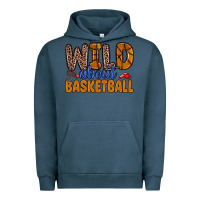 Pigment Midnight Navy wild about basketball Urban Hoodie - Zillion Design Studio