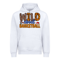 White wild about basketball Urban Hoodie - Zillion Design Studio