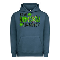 Pigment Midnight Navy st. Patrick's day one lucky teacher Urban Hoodie - RanaPortraitStore